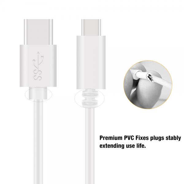 Picture of USB 3.0 Type C cable PVC（white）